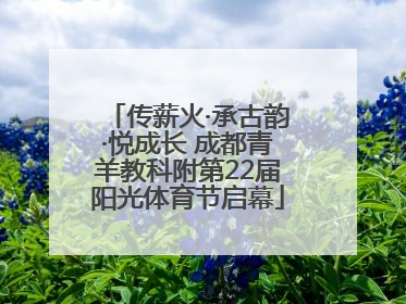 传薪火·承古韵·悦成长 成都青羊教科附第22届阳光体育节启幕