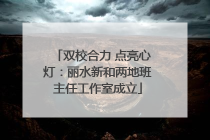 双校合力 点亮心灯：丽水新和两地班主任工作室成立