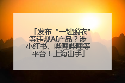 发布“一键脱衣”等违规AI产品？涉小红书、哔哩哔哩等平台！上海出手