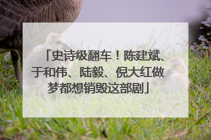 史诗级翻车！陈建斌、于和伟、陆毅、倪大红做梦都想销毁这部剧