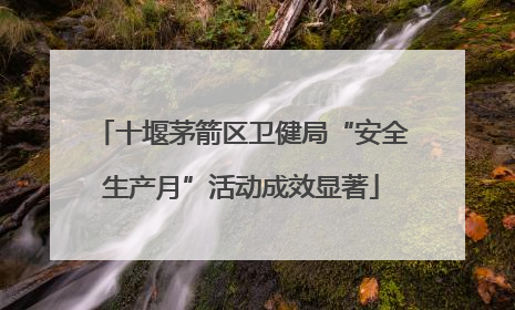 十堰茅箭区卫健局“安全生产月”活动成效显著