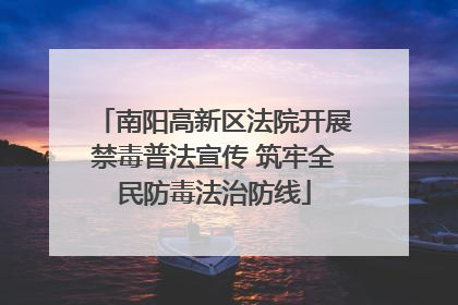南阳高新区法院开展禁毒普法宣传 筑牢全民防毒法治防线