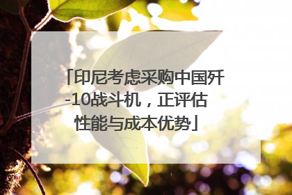 印尼考虑采购中国歼-10战斗机，正评估性能与成本优势