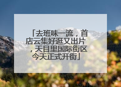 去班味一流，首店云集好逛又出片，天目里国际街区今天正式开街