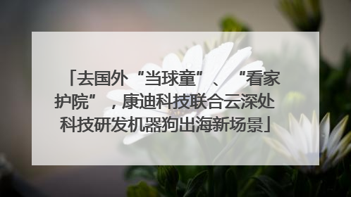 去国外“当球童”、“看家护院”，康迪科技联合云深处科技研发机器狗出海新场景
