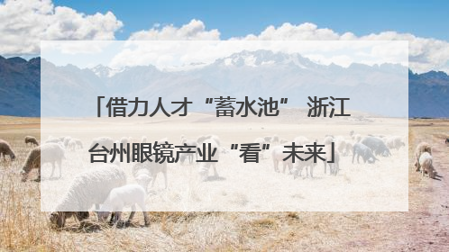 借力人才“蓄水池” 浙江台州眼镜产业“看”未来