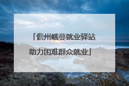 儋州峨蔓就业驿站助力困难群众就业
