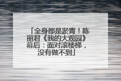 全身都是淤青！陈丽君《我的大观园》幕后：面对滚楼梯，没有做不到