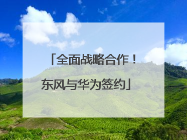 全面战略合作！东风与华为签约