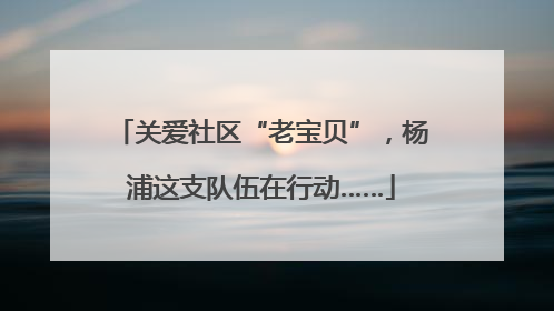 关爱社区“老宝贝”，杨浦这支队伍在行动……
