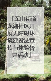 军山街道龙湖社区开展无障碍环境建设法宣传与体验督导活动