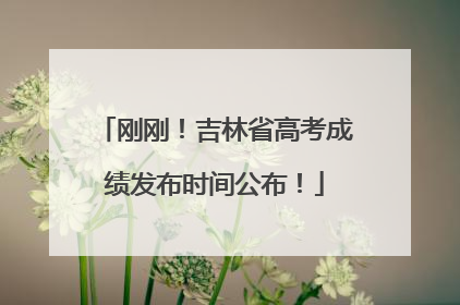 刚刚！吉林省高考成绩发布时间公布！
