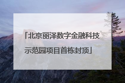 北京丽泽数字金融科技示范园项目首栋封顶