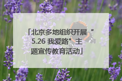 北京多地组织开展“5.26 我爱路”主题宣传教育活动
