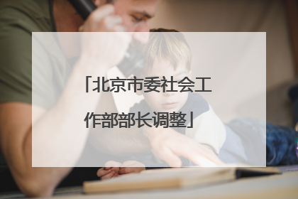 北京市委社会工作部部长调整
