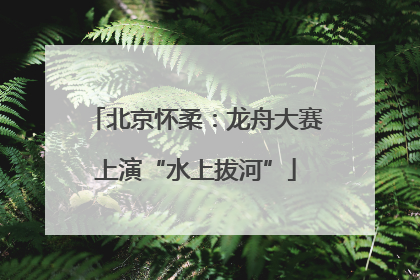 北京怀柔：龙舟大赛上演“水上拔河”