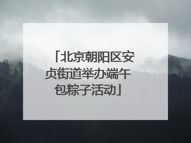 北京朝阳区安贞街道举办端午包粽子活动