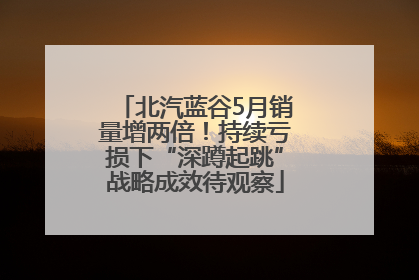 北汽蓝谷5月销量增两倍！持续亏损下“深蹲起跳”战略成效待观察