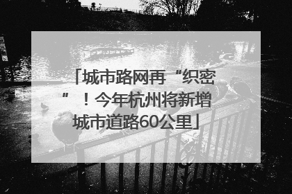 城市路网再“织密”！今年杭州将新增城市道路60公里