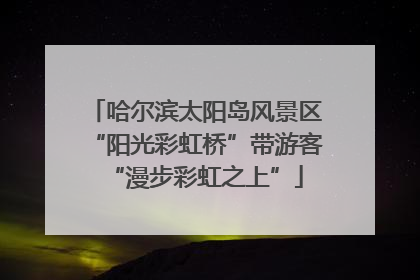 哈尔滨太阳岛风景区“阳光彩虹桥”带游客“漫步彩虹之上”