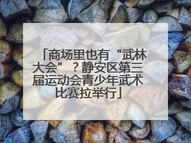 商场里也有“武林大会”？静安区第三届运动会青少年武术比赛拉举行