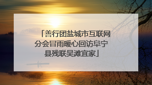 善行团盐城市互联网分会冒雨暖心回访阜宁县残联吴滩宜家