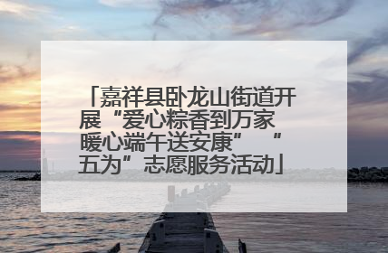 嘉祥县卧龙山街道开展“爱心粽香到万家 暖心端午送安康” “五为”志愿服务活动