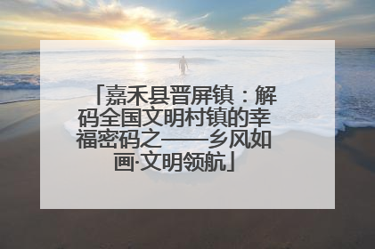 嘉禾县晋屏镇：解码全国文明村镇的幸福密码之——乡风如画·文明领航