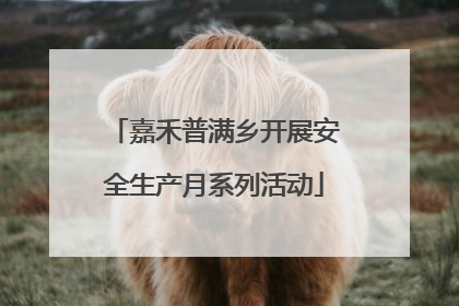 嘉禾普满乡开展安全生产月系列活动