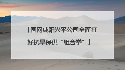 国网咸阳兴平公司全面打好抗旱保供“组合拳”