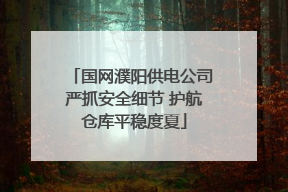 国网濮阳供电公司严抓安全细节 护航仓库平稳度夏
