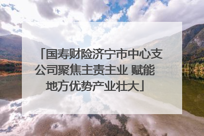 国寿财险济宁市中心支公司聚焦主责主业 赋能地方优势产业壮大