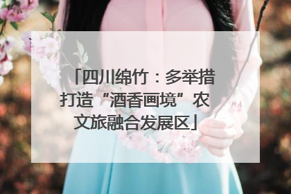 四川绵竹：多举措打造“酒香画境”农文旅融合发展区