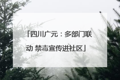 四川广元：多部门联动 禁毒宣传进社区