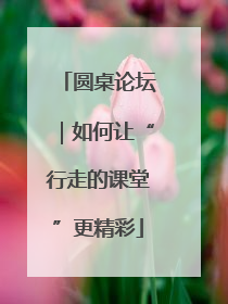 圆桌论坛｜如何让“行走的课堂”更精彩