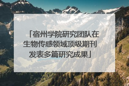 宿州学院研究团队在生物传感领域顶级期刊发表多篇研究成果