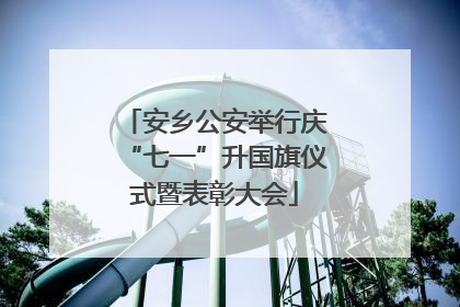 安乡公安举行庆“七一”升国旗仪式暨表彰大会