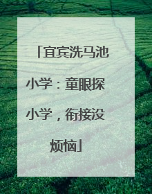 宜宾洗马池小学：童眼探小学，衔接没烦恼