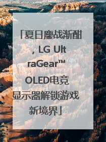 夏日鏖战渐酣，LG UltraGear™ OLED电竞显示器解锁游戏新境界