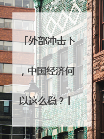 外部冲击下，中国经济何以这么稳？