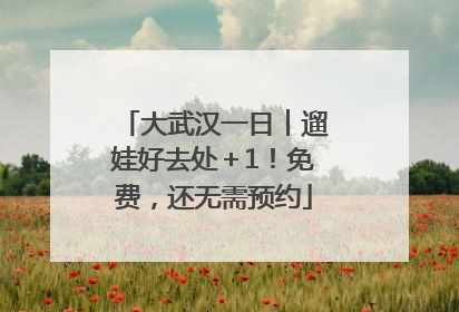 大武汉一日︱遛娃好去处＋1！免费，还无需预约