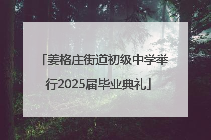 姜格庄街道初级中学举行2025届毕业典礼