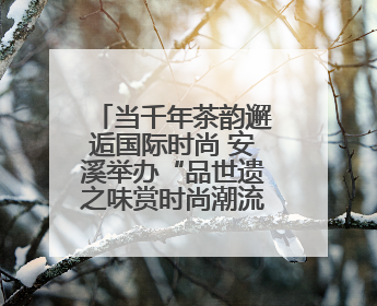 当千年茶韵邂逅国际时尚 安溪举办“品世遗之味赏时尚潮流”活动