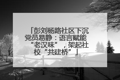 彭刘杨路社区下沉党员易静：语言赋能“老汉味”，架起社校“共建桥”