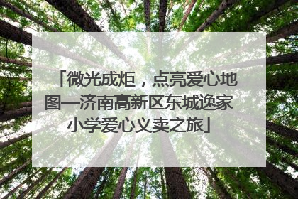 微光成炬，点亮爱心地图—济南高新区东城逸家小学爱心义卖之旅