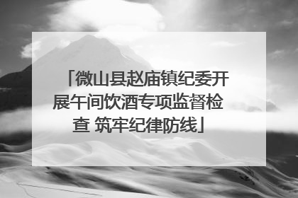 微山县赵庙镇纪委开展午间饮酒专项监督检查 筑牢纪律防线