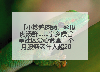 小炒鸡肉嫩、丝瓜肉汤鲜……宁乡候旨亭社区爱心食堂一个月服务老年人超2000人次