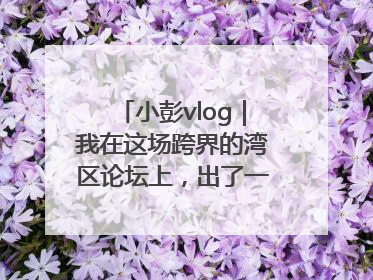小彭vlog｜我在这场跨界的湾区论坛上，出了一道高考题……