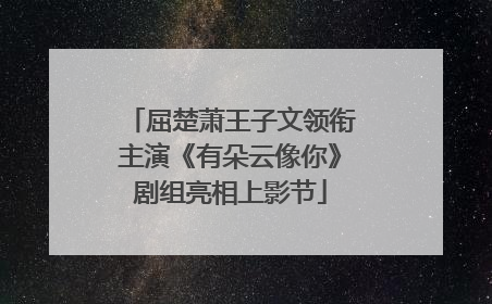 屈楚萧王子文领衔主演《有朵云像你》剧组亮相上影节