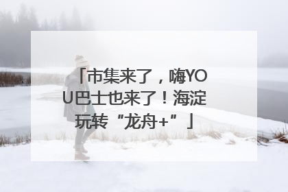 市集来了，嗨YOU巴士也来了！海淀玩转“龙舟+”